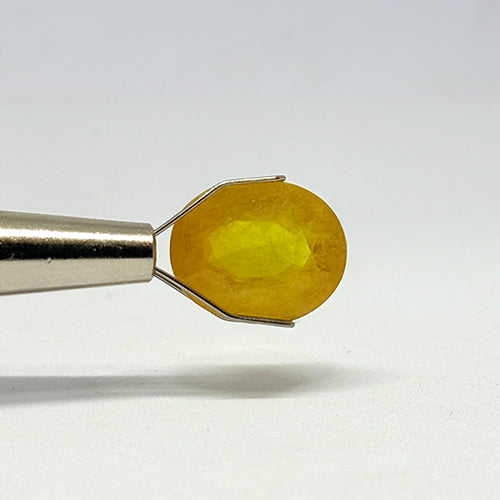 7.62 Carat Bangkok Yellow Sapphire Stone | Natural Thailand Yellow Sapphire | Premium Certified Gemstone