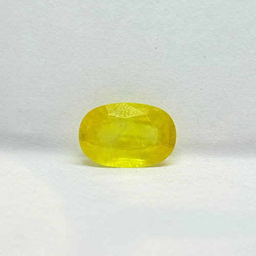 5.92 Carat Bangkok Yellow Sapphire Stone | Natural Thailand Yellow Sapphire | Premium Certified Gemstone