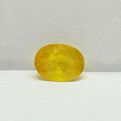 7.55 Carat Bangkok Yellow Sapphire Stone | Natural Thailand Yellow Sapphire | Premium Certified Gemstone