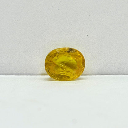 3.20 Carat Bangkok Yellow Sapphire (Pukhraj) Stone | Natural Thailand Pukhraj for Jupiter (Guru) | Certified Gemstone
