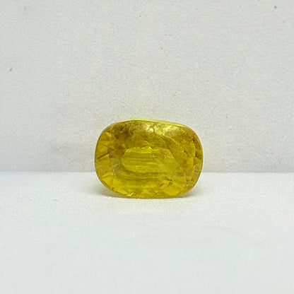 3.85 Carat Bangkok Yellow Sapphire (Pukhraj) Stone | Natural Thailand Pukhraj for Jupiter (Guru) | Certified Gemstone