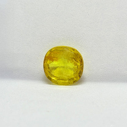 3.92 Carat Bangkok Yellow Sapphire (Pukhraj) Stone | Natural Thailand Pukhraj for Jupiter (Guru) | Certified Gemstone