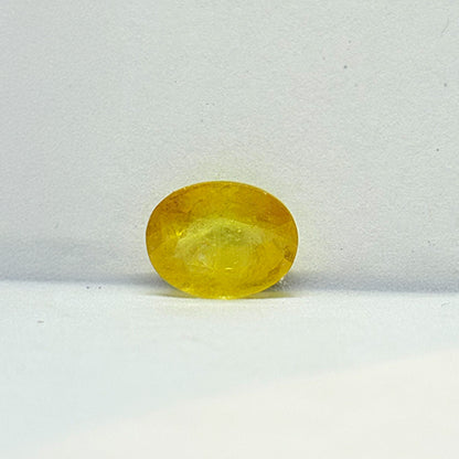 3.98 Carat Bangkok Yellow Sapphire (Pukhraj) Stone | Natural Thailand Pukhraj for Jupiter (Guru) | Certified Gemstone