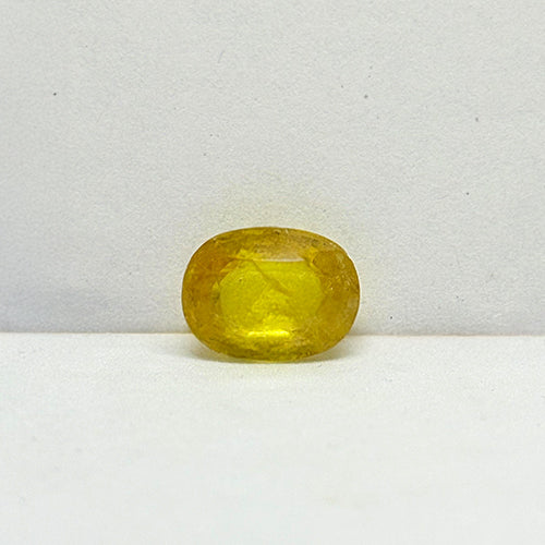 4.10 Carat Bangkok Yellow Sapphire (Pukhraj) Stone | Natural Thailand Pukhraj for Jupiter (Guru) | Certified Gemstone