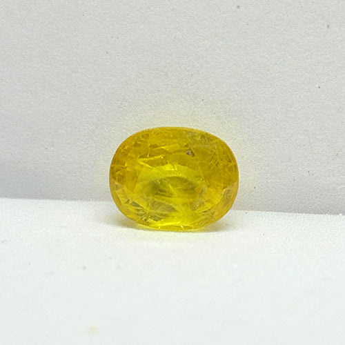 4.10 Carat Bangkok Yellow Sapphire (Pukhraj) Stone | Natural Thailand Pukhraj for Jupiter (Guru) | Certified Gemstone