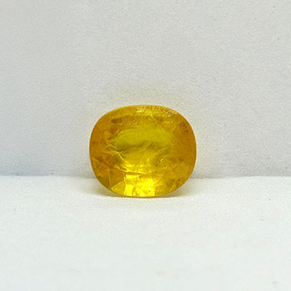 4.35 Carat Bangkok Yellow Sapphire (Pukhraj) Stone | Natural Thailand Pukhraj for Jupiter (Guru) | Certified Gemstone