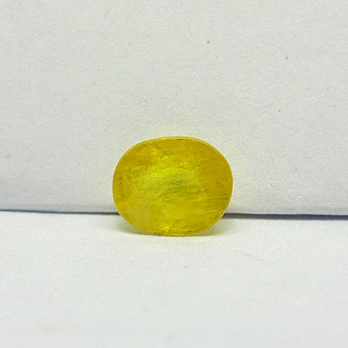 4.57 Carat Bangkok Yellow Sapphire (Pukhraj) Stone | Natural Thailand Pukhraj for Jupiter (Guru) | Certified Gemstone