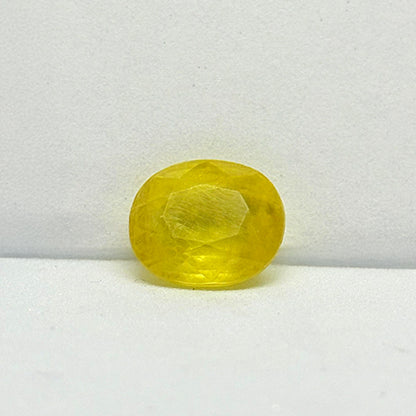 4.62 Carat Bangkok Yellow Sapphire (Pukhraj) Stone | Natural Thailand Pukhraj for Jupiter (Guru) | Certified Gemstone