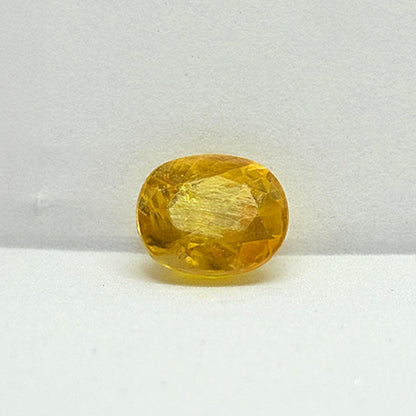 4.67 Carat Bangkok Yellow Sapphire (Pukhraj) Stone | Natural Thailand Pukhraj for Jupiter (Guru) | Certified Gemstone