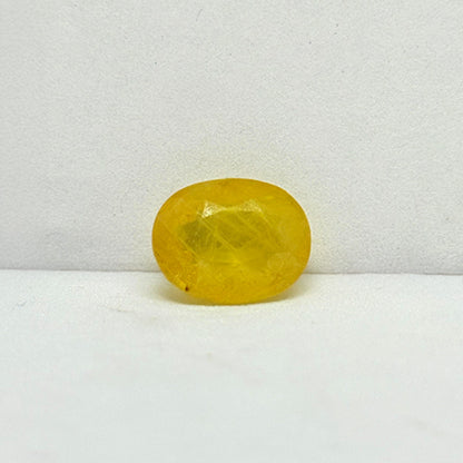 4.77 Carat Bangkok Yellow Sapphire (Pukhraj) Stone | Natural Thailand Pukhraj for Jupiter (Guru) | Certified Gemstone