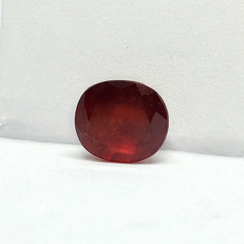 12.3 Carat Indian Gomed (Hessonite Garnet) Stone | Natural Rahu Gemstone | Certified Original Gomed for Astrology
