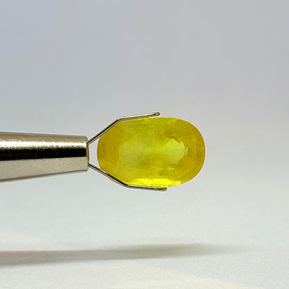 5.92 Carat Bangkok Yellow Sapphire Stone | Natural Thailand Yellow Sapphire | Premium Certified Gemstone