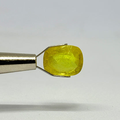 6.15 Carat Bangkok Yellow Sapphire Stone | Natural Thailand Yellow Sapphire | Premium Certified Gemstone
